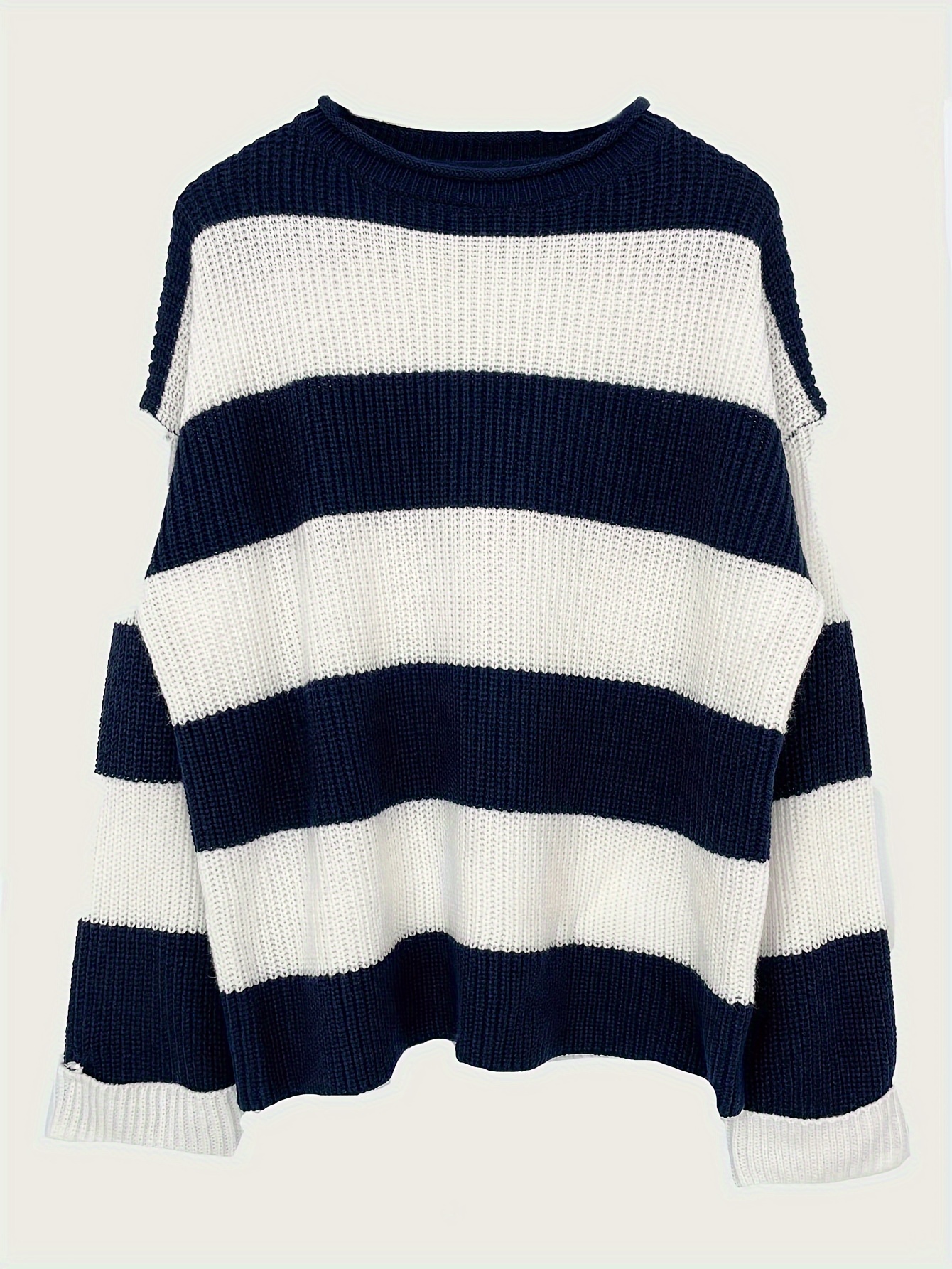 womens striped           long   drop   rib               fit  wear     details 7