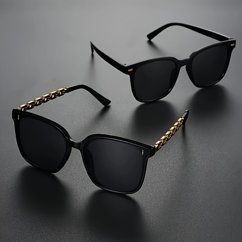 

2pcs Women' Glasses, Classic Retro Square Frame, Oversized, Pc Material, Anti-reflective Lens, Casual Decorative Eyewear For Outdoor Activities