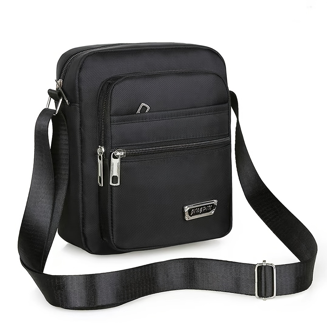 TEMU Casual Nylon Crossbody Bag - Adjustable Strap, - For Commute & ,