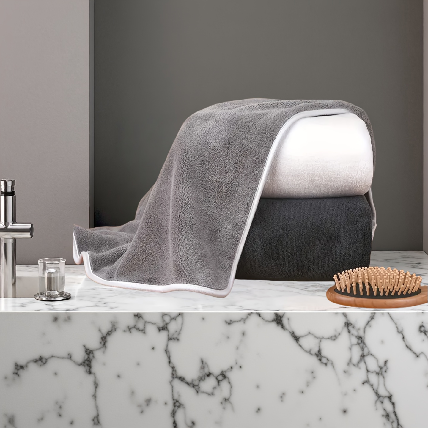 24pcs Ultra Soft Bath Towel Set, Coral Fleece Towel Bath Towel Washcloth Set