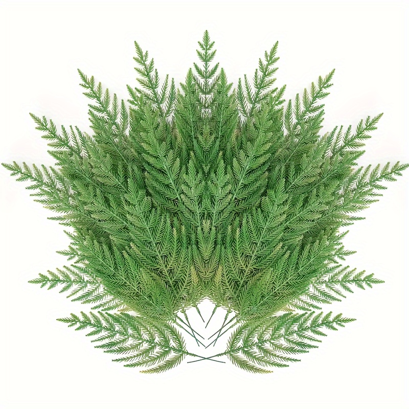 

50pcs Lifelike Artificial Pine Leaves - Greenery For Diy Garlands, Wreaths & Holiday Decorations, Best For Christmas, Thanksgiving