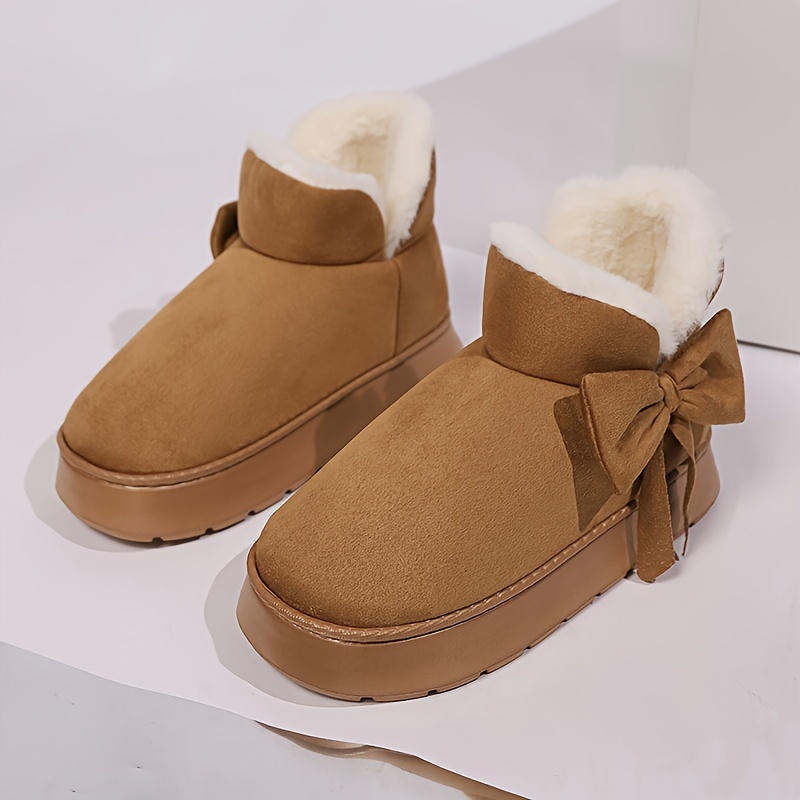 cozy stylish winter snow boots for couples warm plush lined indoor outdoor slippers with eva sole details 2