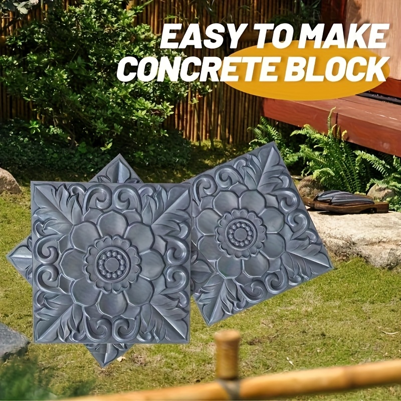 Luxshiny Tanglian Brick Concrete Mold – Vintage Pattern Cement Form For Garden Paths, Walkways & Patios