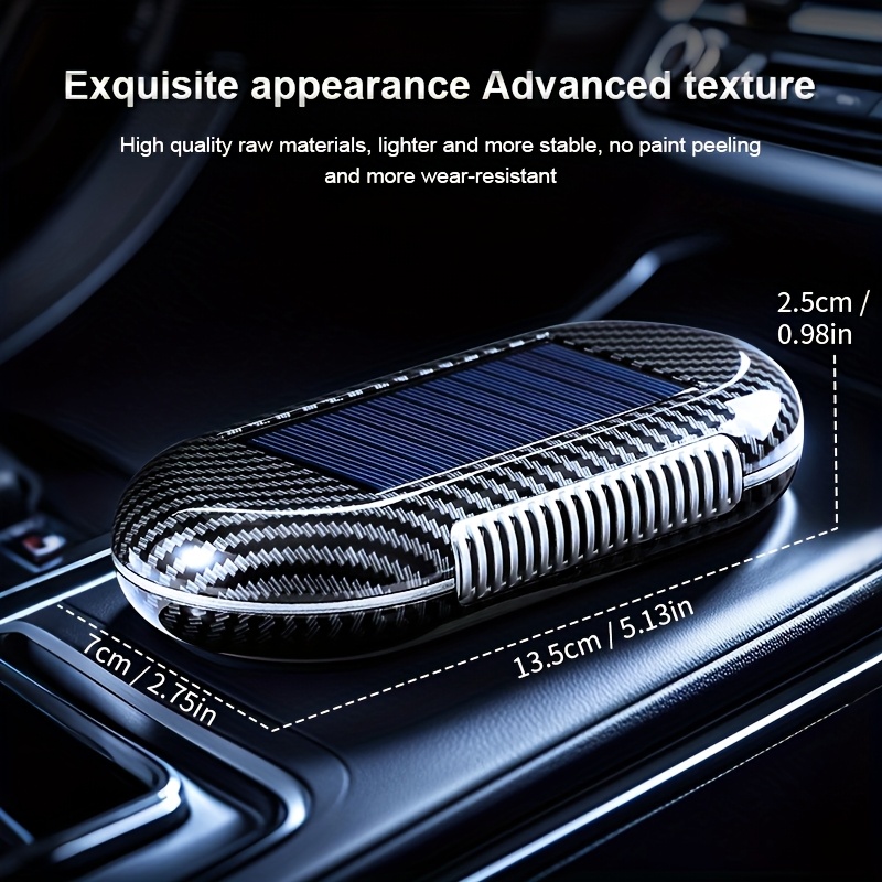 solar car with vibration detection compact solar power 15 day battery for fresh airflow no charging needed auto air freshener purifier lightweight purifier portable purifier highefficiency filter durable construction airflow enhancer Product details 11
