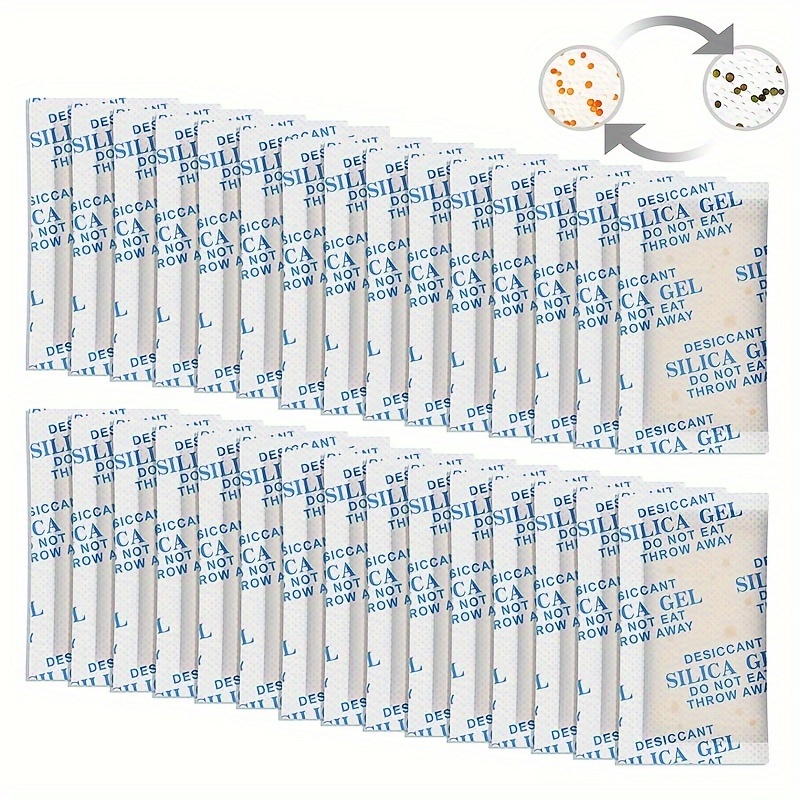 

Lotfancy 30 Packs 10 Gram Silica Gel Packets Indicating Desiccant Dehumidifier Moisture Absorber Packets For Storage