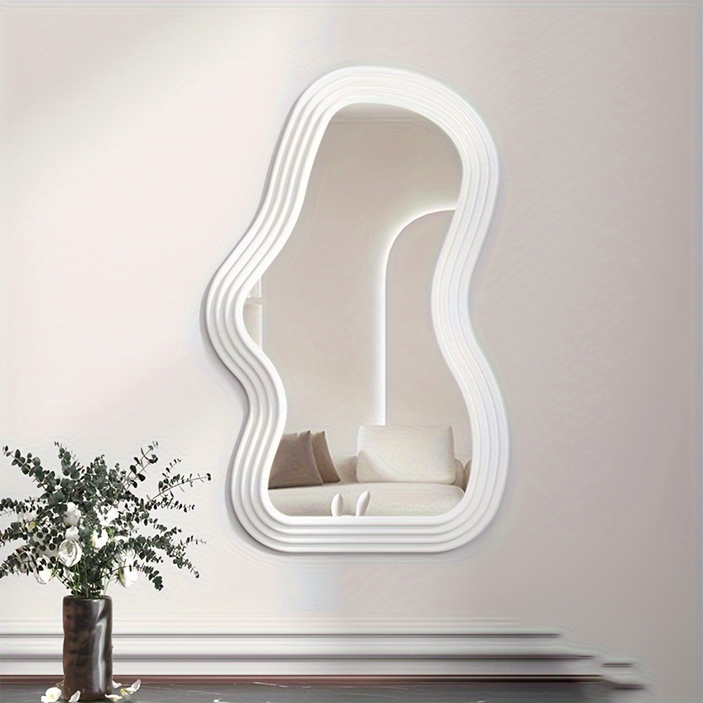 Wall mounted Makeup Mirror Irregular Line Design Decorative Temu Canada