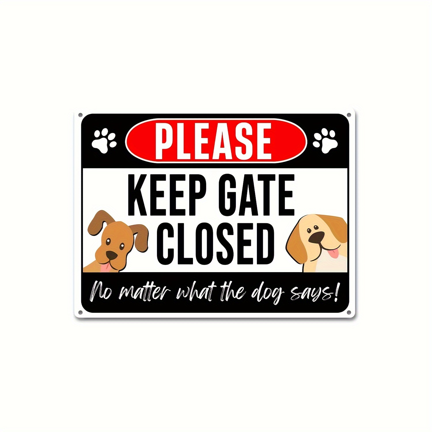 

1pc Retro Metal Aluminum Sign, Keep Gate Closed Sign, Dogs Wall Art Decor, Iron Painting, Vintage Logo Garage Wall Decor, Cafe Bar Club Living Room Wall Decor Plaque, 8*12 Inches
