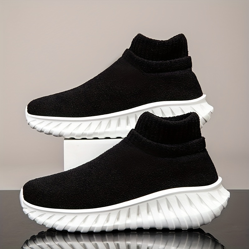 New Winter Collection of Thick-Soled Oversized Unisex Shoes, Warm Mid-Top Couple Shoes, Easy Slip-On Soft Casual Walking Shoes