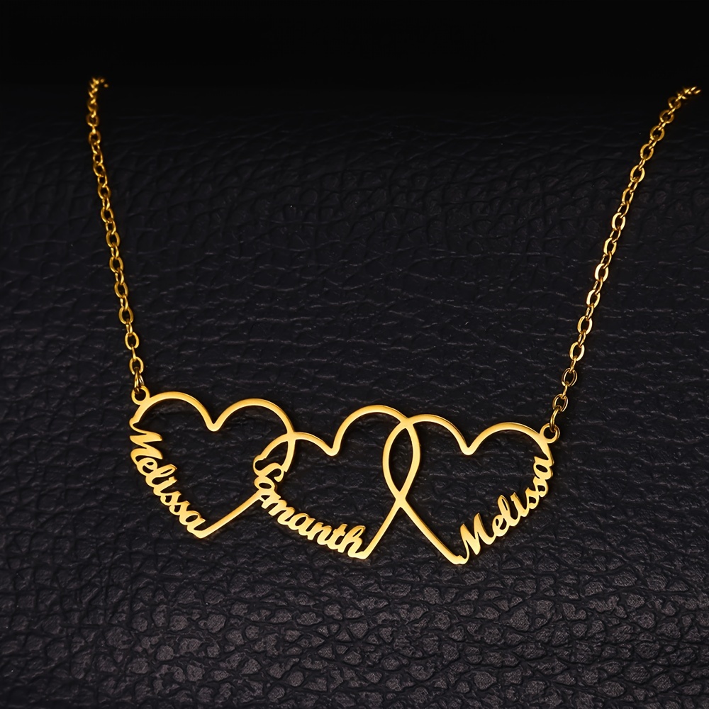 Boho Heart Necklace with Custom Names - Perfect Friend Gift