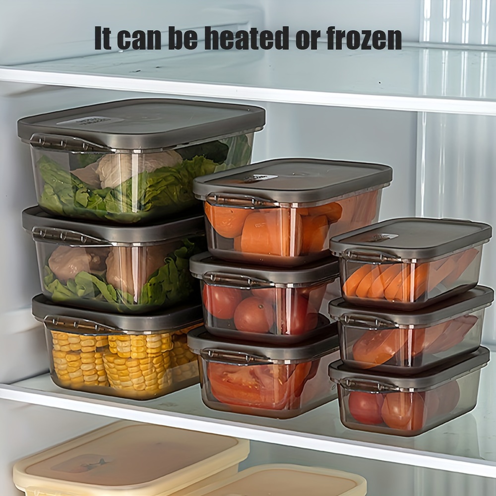 

3-piece Microwave Safe Plastic Food Storage Containers - Multipurpose, Clip-on Closure, Square Shape, Freezer And Microwave Safe For Easy Food Preservation