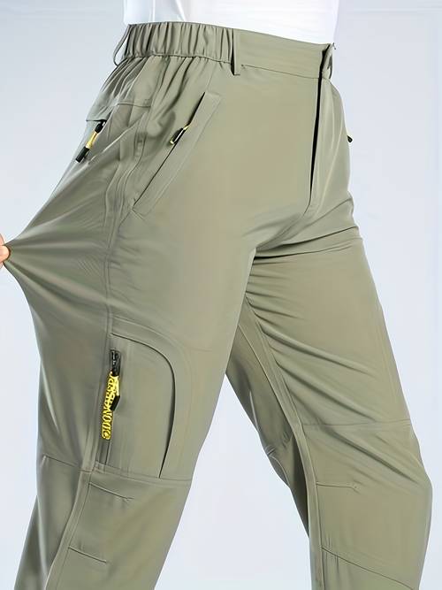 pantalones deportivos casuales para hombre con estampado de - bolsillos con cremallera, bordado - ideales para senderismo, entrenamiento y uso , fitness, camping