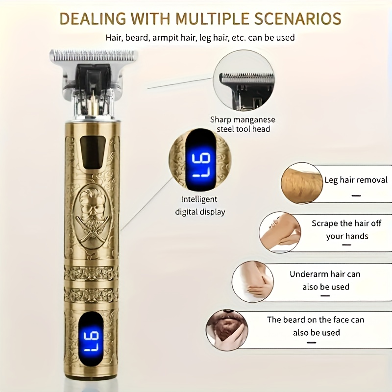 Professioneel draadloos elektrisch scheerapparaat voor heren