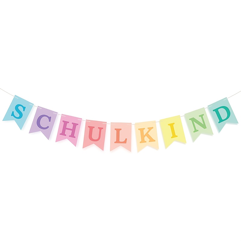 Image of 9pcs 1 Set School Decoration For Girls - Student Pastel - Back To School Paper Banner - Hanging Decor, For School And Back-to-school Day Party