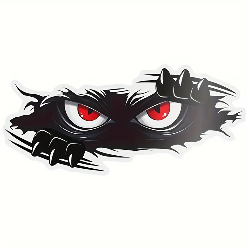 

Peeking Monster Vinyl Decal For Cars, Trucks & Sports Cars - Pvc Bumper Sticker, Fun , Black