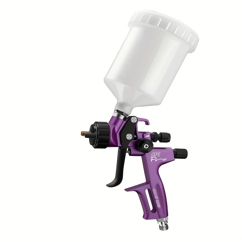 TEMU Purple 5200b Pneumatic Spray Gun Equipped With 1.3mm Stainless Steel Nozzle 20.29oz Capacity Suitable For Paint Spray Gun Automotive, Furniture,