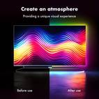 led lights for tv backlight 5v usb wireless tv backlight kit with single music sync control via app compatible with 55 75 inch tvs 12 5ft for 55 60 and 16 4ft for 65 75 5050 rgbic led strips no power adapter included home decor or valentines day gift