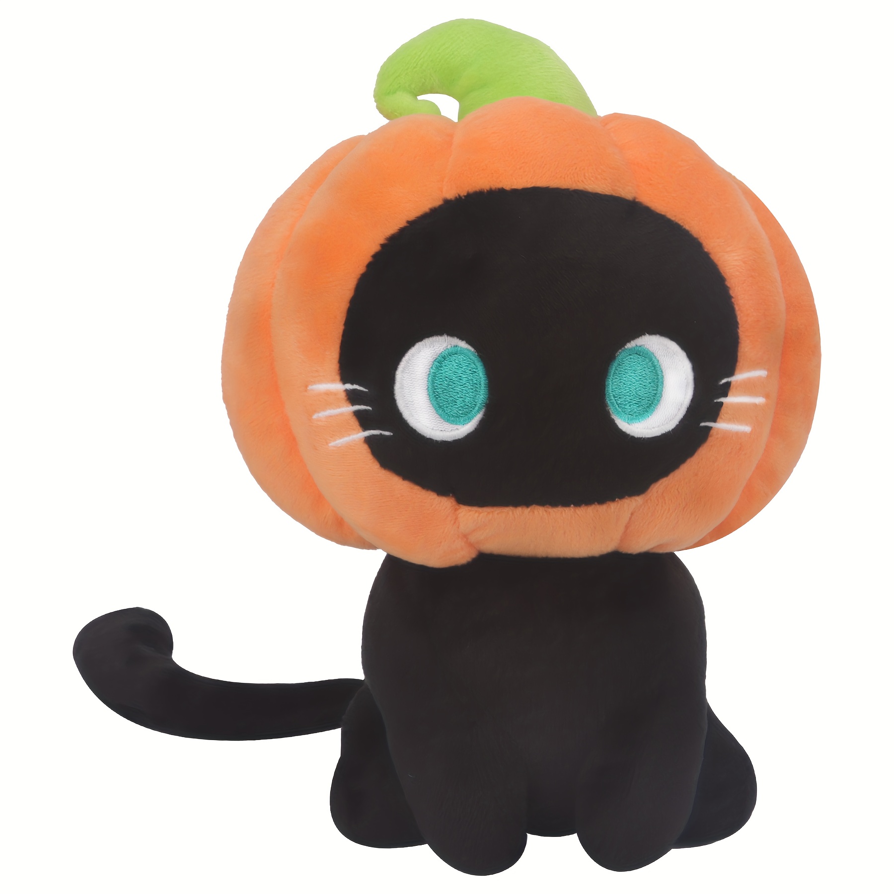 Pumpkin Cat Plush Toy - Soft, Cuddly Cartoon Stuffed Animal - Ideal For Halloween & Birthday Presents, Home Decor