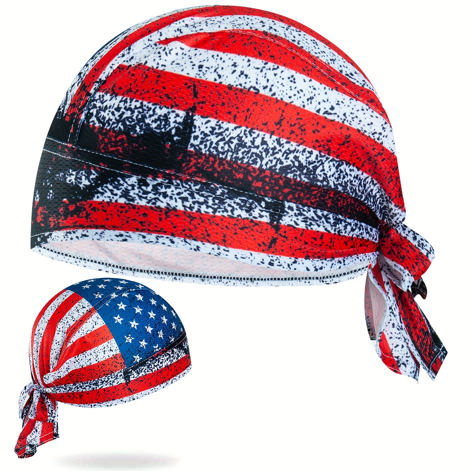 

American Flag Pirate Series Durag Cap - Patriotic Headwear For Men &women