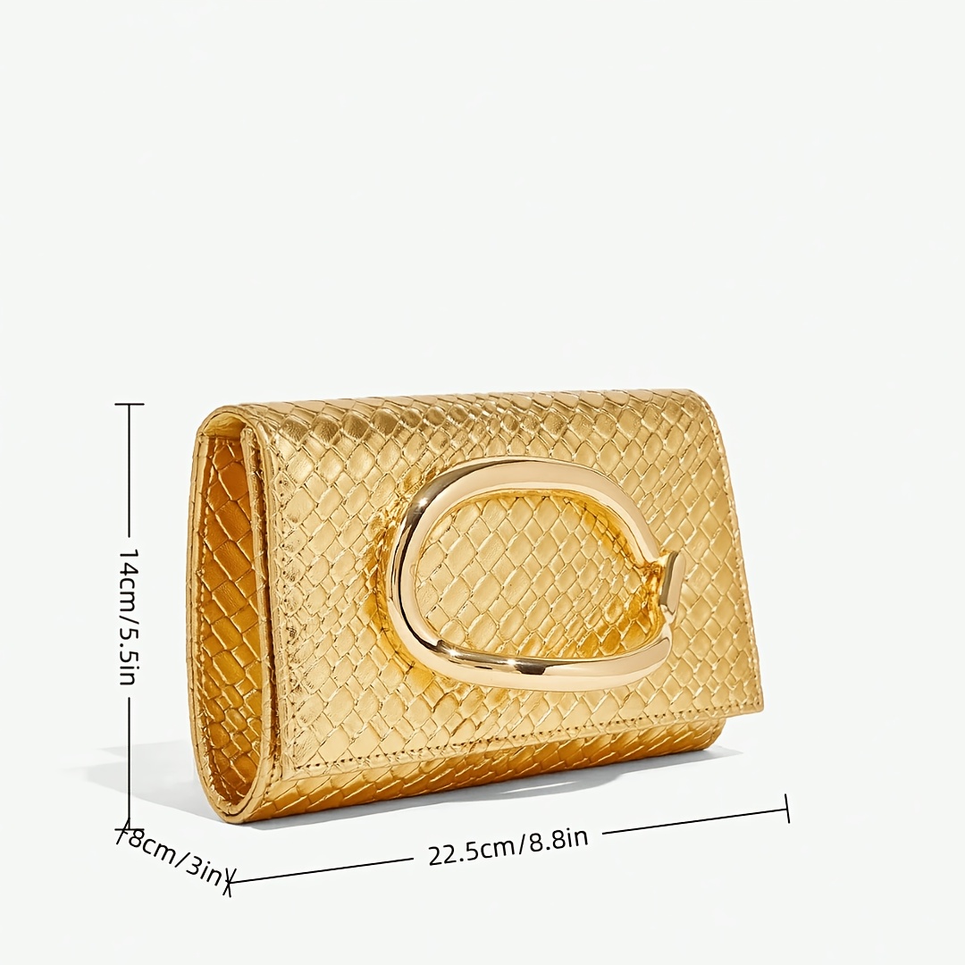 Fashionable Shiny Crocodile Pattern Handbag for Women
