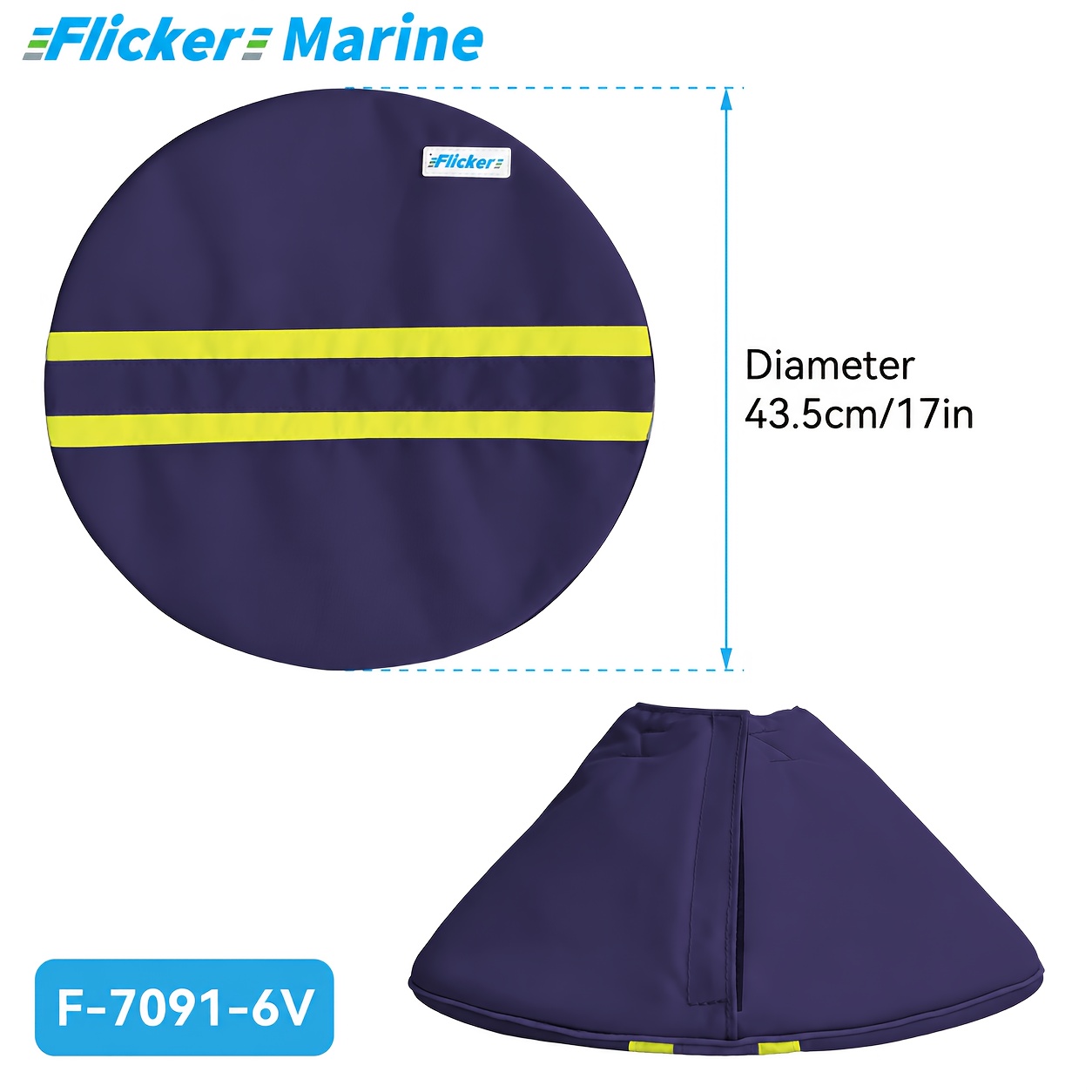 Boat Engine Propeller Cover with Reflective Strips for Night Visibility