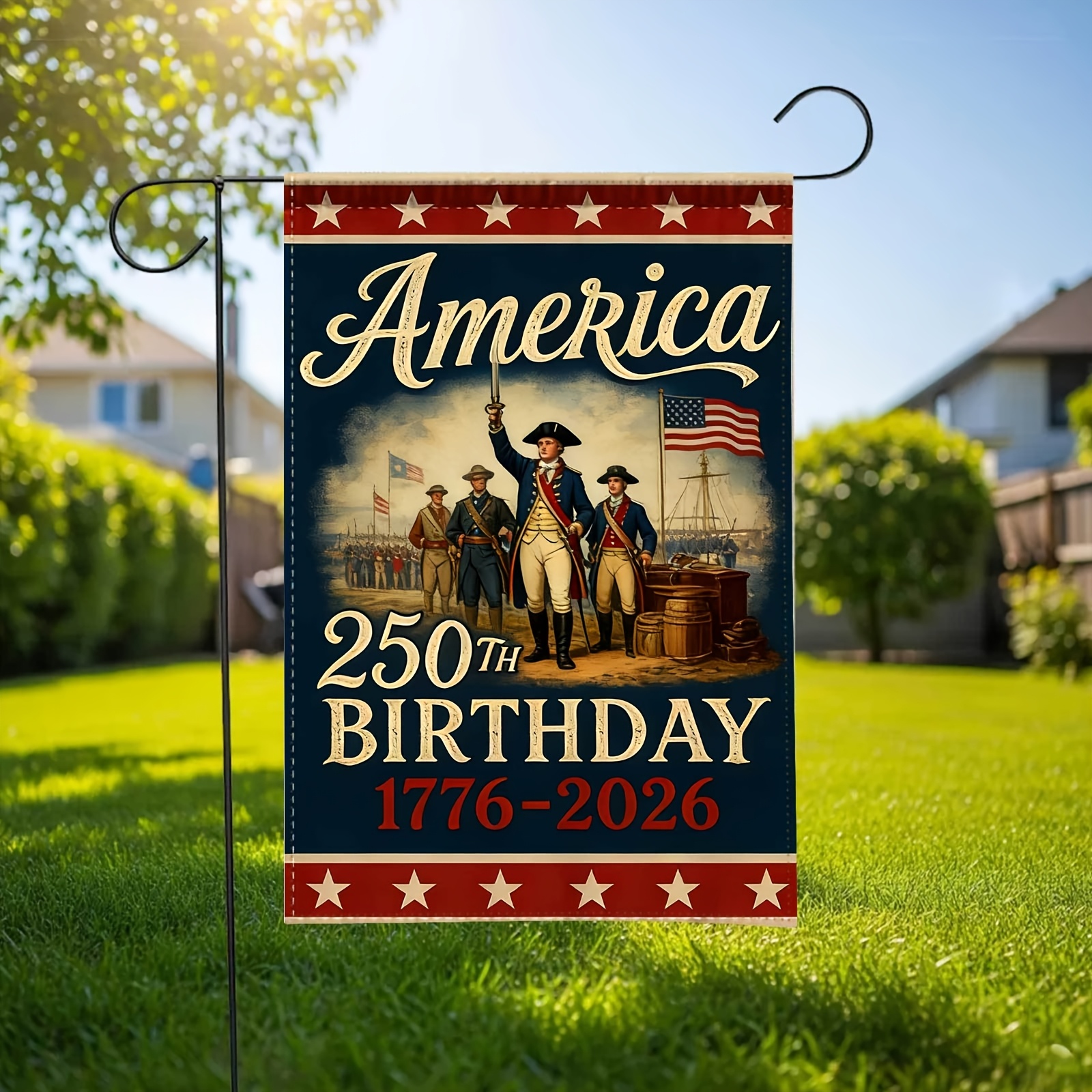 single pack 250 year flag made of polyester for yard use commemorative edition of the 250th anniversary american flag featuring the stars and marking 1776 to 2026