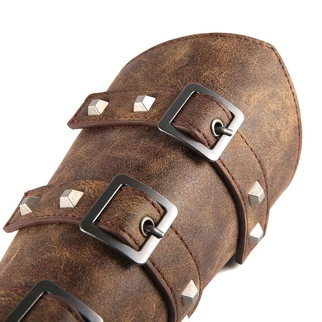 2pcs Medieval Leather Arm Guards Buckle Bracers