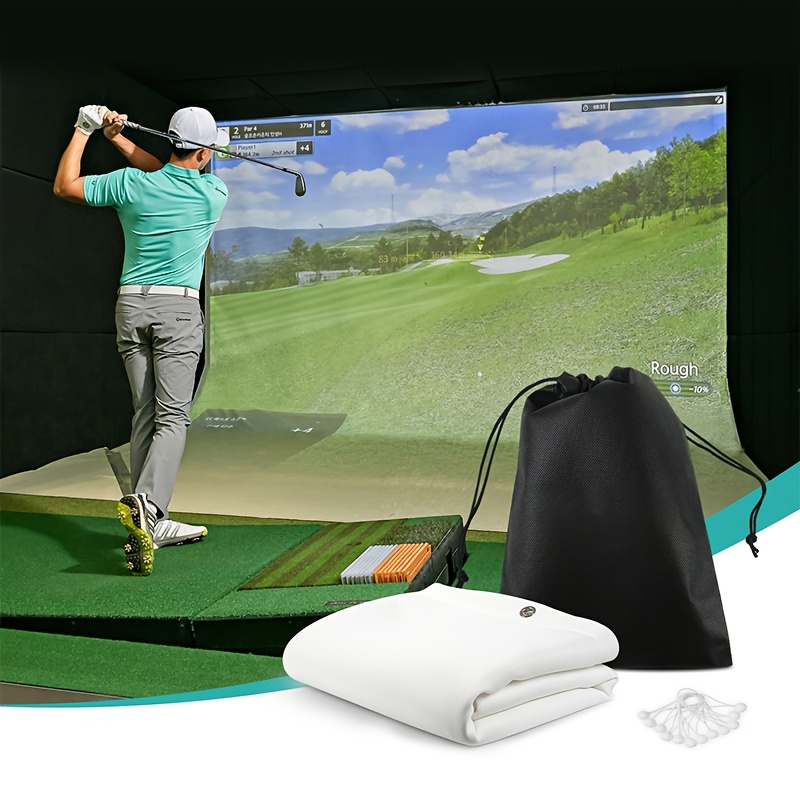 item picture 2025 new 3d     screen high quality wear resistant golf projection screen ultra long     resolutio suitable for   simulator projectors suitable for indoor golf training golf clubs all sizes  