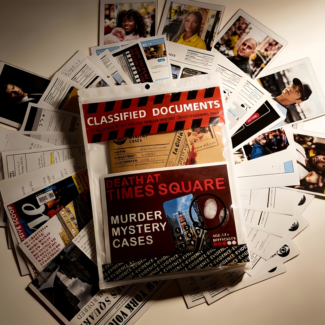 TEMU Jeu de société Case Mystery | Inclut un jeu de puzzle de détective en ligne | 1 ou plus de joueurs, durée de jeu unique de 2,5 heures | Jeu de
