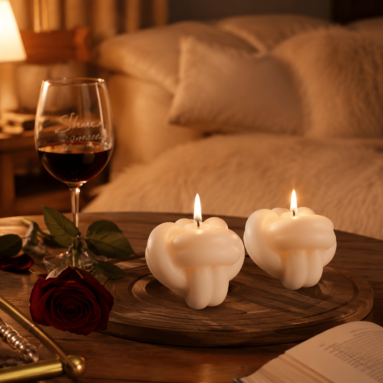 Minimalist Knot-Shaped Scented Candle Set, Three-Dimensional Knot Texture Fragrance, Relaxing Style Decorative Ornament for Home/Photography Backdrops, Gentle Keepsake Gift for Housewarming/Birthday/Home Makeover, Atmospheric Decorative Candles