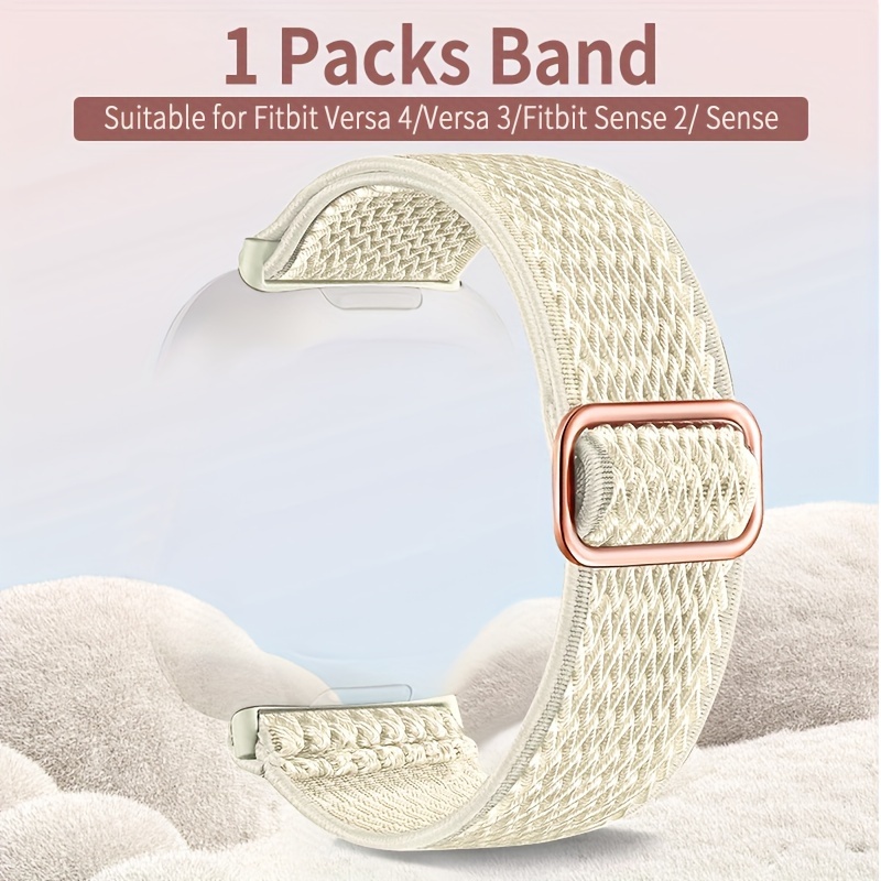  4 Pack Silicone Bands for Fitbit Sense 2/Sense/Versa 3/Versa 4  Bands Women Men, Soft Sport Bands Replacement Wristbands for Fitbit Sense & Sense  2/Versa 3 & 4 (Small, Black/PinkSand/Gray/White) : Electronics