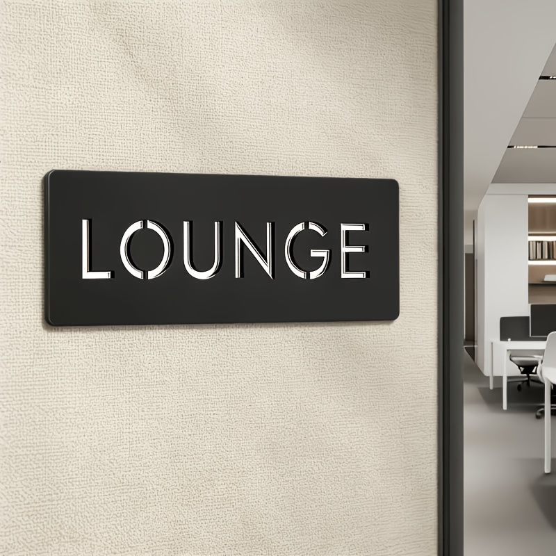 TEMU Personalized Custom Modern Acrylic Door Sign - Custom Wall Decor For Homes, Cafes, Apartments, Or Restaurants - Black And With Custom Font -