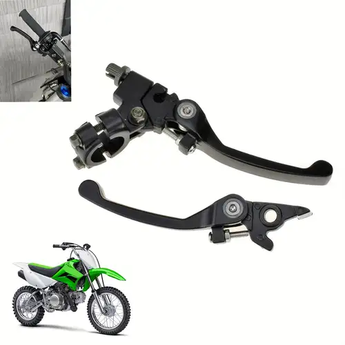 CNC Aluminum Brake Lever For KLX110 & KLX110L 2010-2023 – Green Dirt Bike Lever