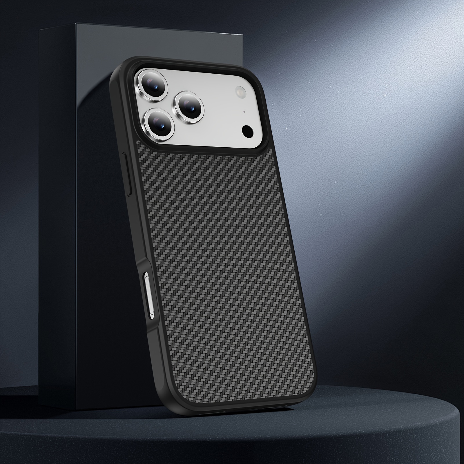 TEMU Phone Case - This Phone Case Is Designed For The For Iphone 17/17 Air/17 Pro/, Featuring A Carbon Fiber Stripe, A , Slip-resistant, And