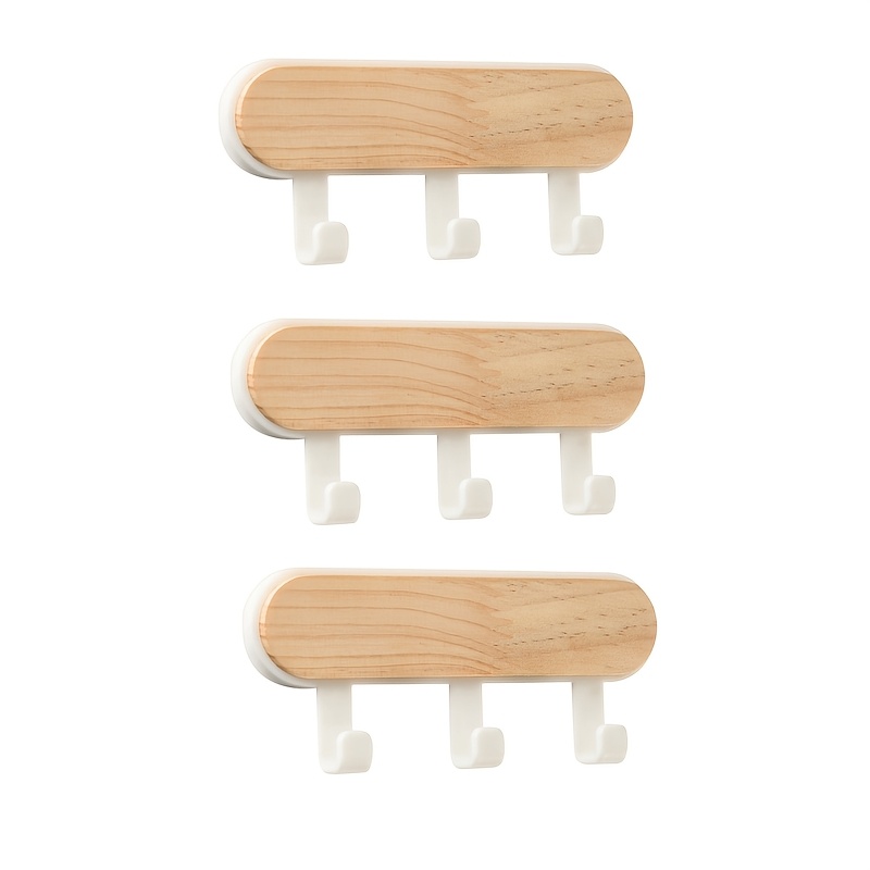 3pcs-punch- Hook Behind The Door Hook Bathroom Hook Wall Creative Hook Bag Hook Kitchen Traceless Row Hook Hook Pine Hook