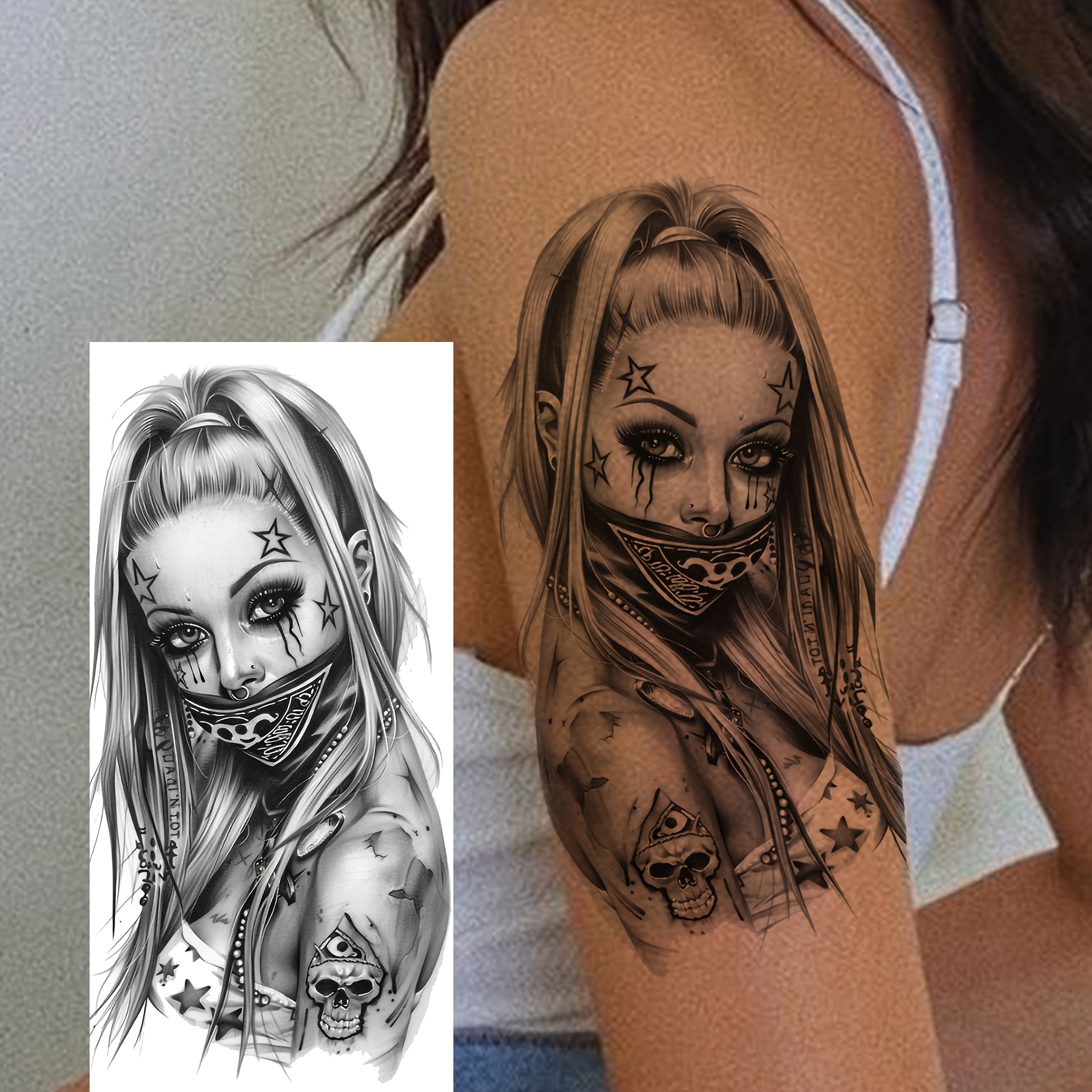 1 sheet realistic waterproof temporary tattoos - Temu Bahrain