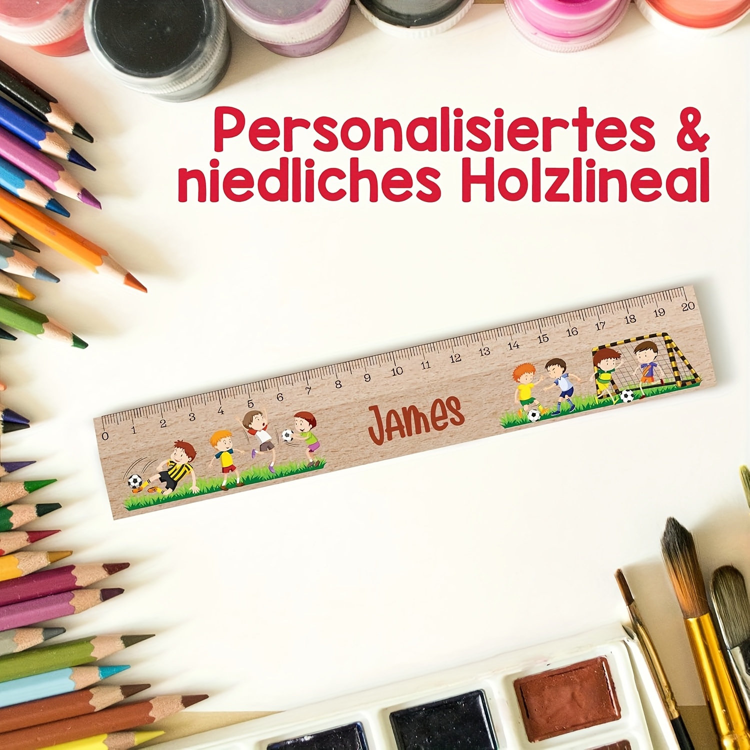 Personalized Wooden Ruler, Essential for Students