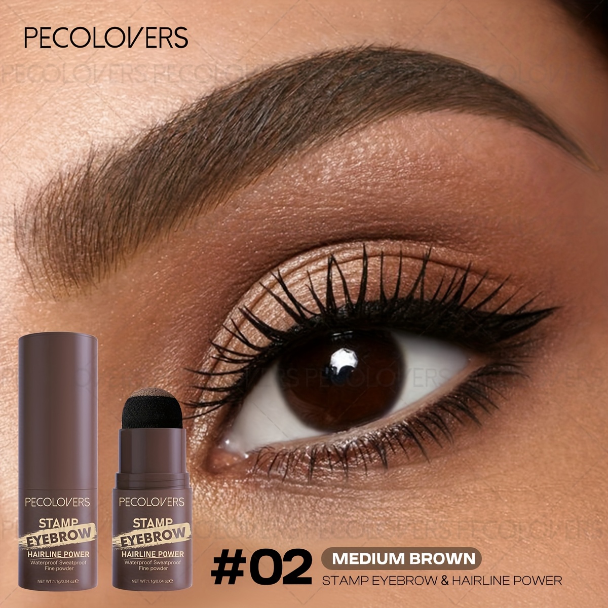 Image of Eyebrow Powder Natural Eyebrow Waterproof Stamp Shaping Lasting Eyes Makeup Cosmetic