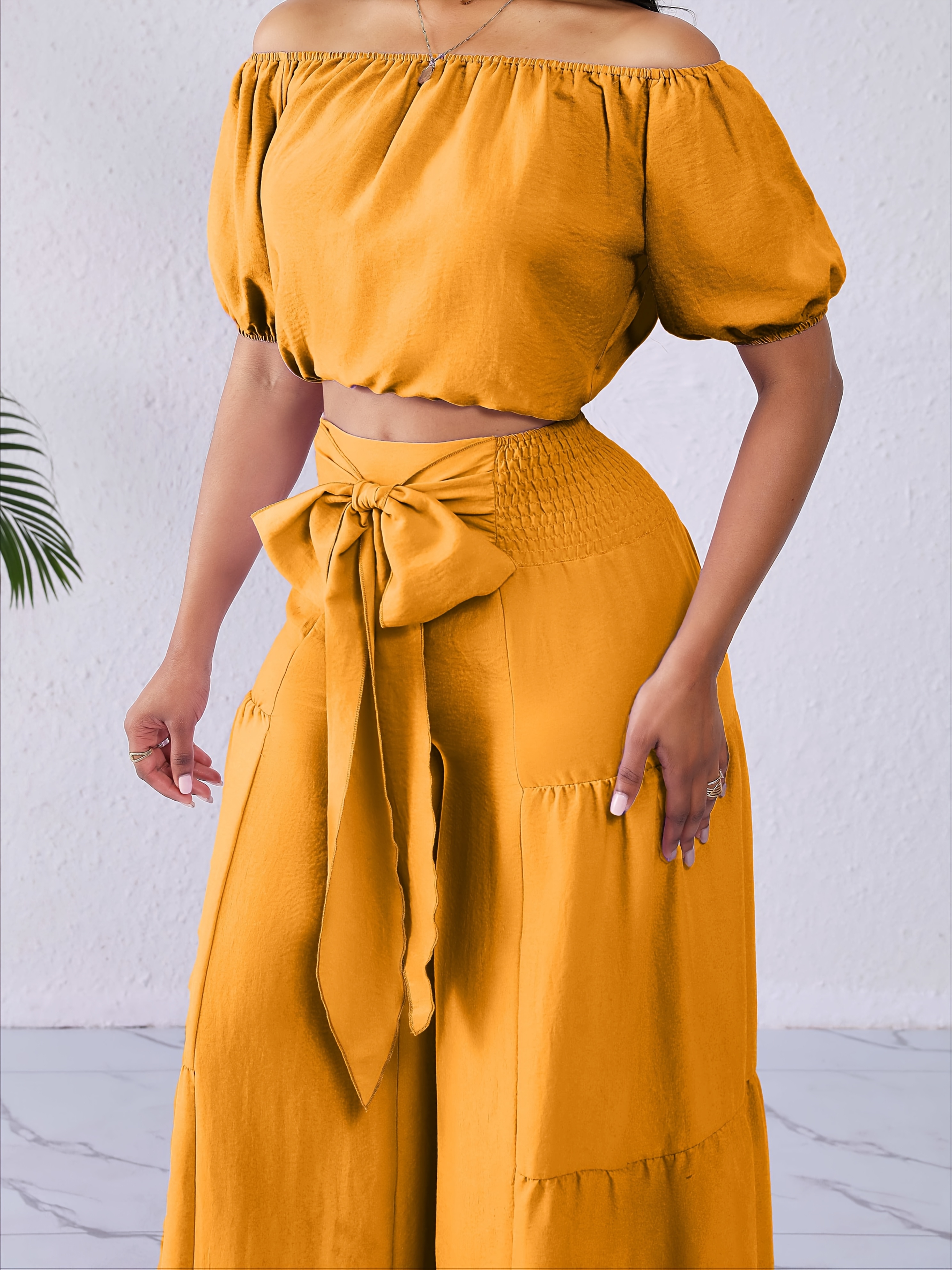 conjunto top tirantes pantalones anchos Temu El Salvador