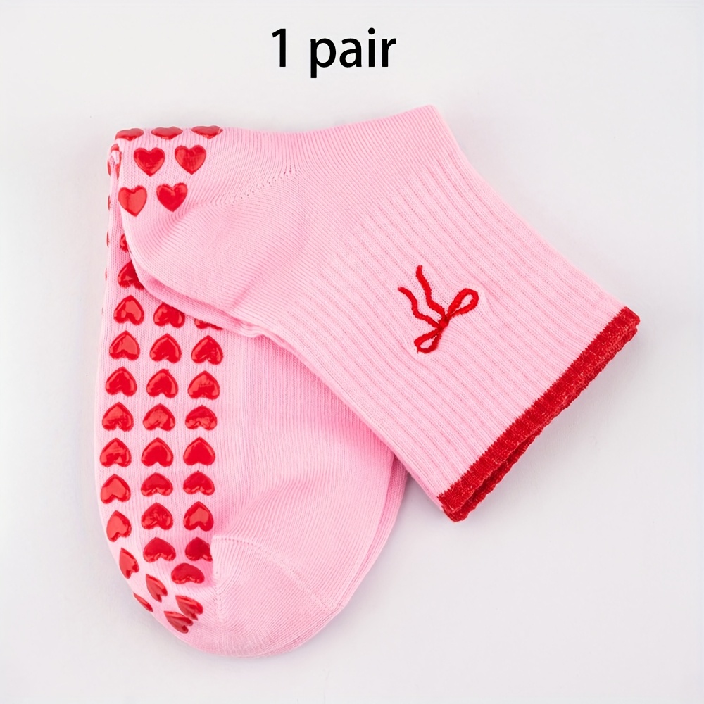 E-shop Rutschfeste Pilates-Socken für Damen mit Kirschdesign - Yoga-Socken mit Rüschenbund für Ballett, Fitnessstudio und Krankenhausübungen |