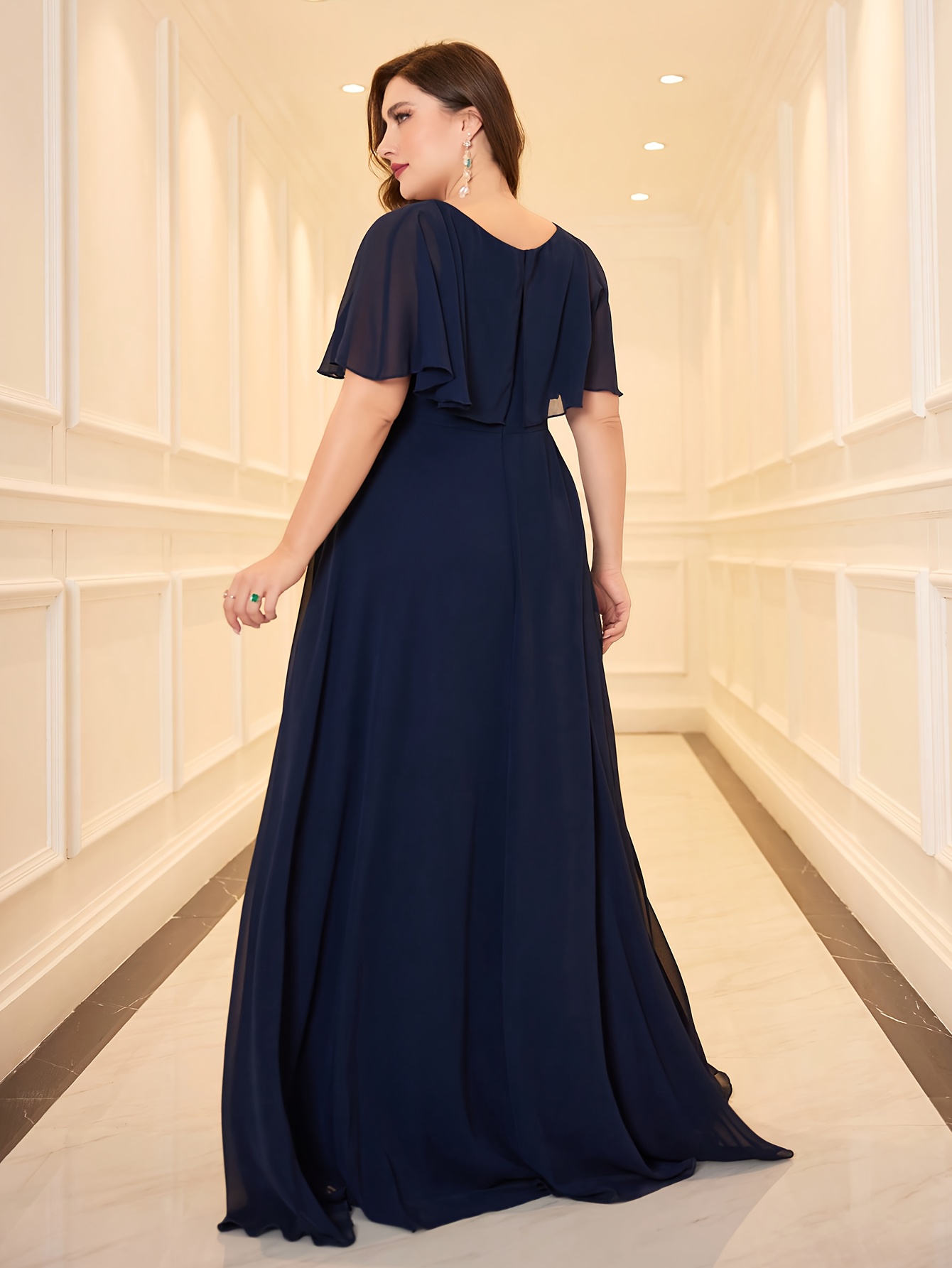 plus size womens elegant v neck sequin sleeveless evening Temu