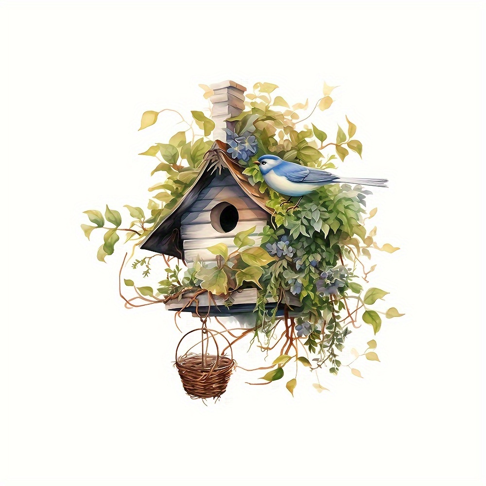 Refreshing, Green 's Nest Wall Decal - Self-adhesive, Bedroom, Living Room & Entryway Decor