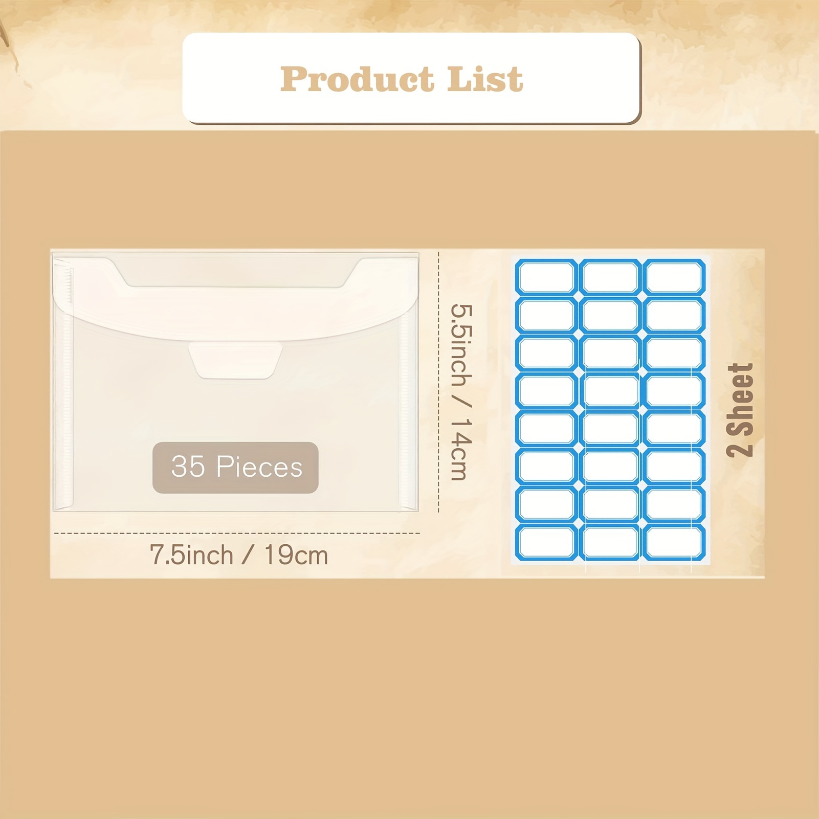Image of Set Of 35 Clear Storage Bags Measuring 7.5 X 5.5 Inches For Organizing Stamps And Dies, Ideal For Card Making And Storing Cutting Dies