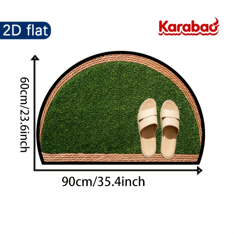 TEMU 1pc High Quality Comfortable Lightweight Doormat - Natural Braided Rug, Home Washable Indoor Outdoor Floor Mat For Living Room, Bedroom, Patio -