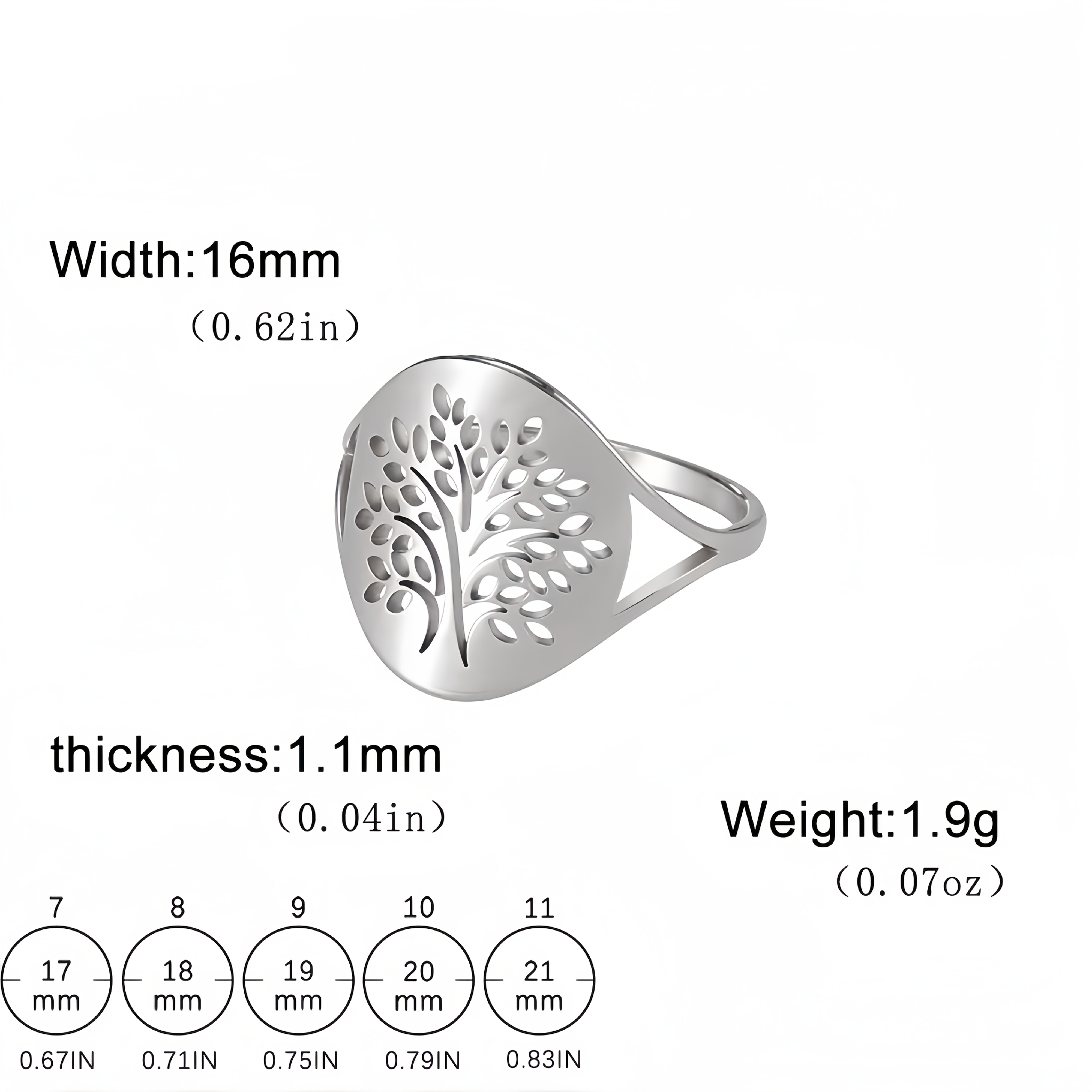 TEMU Bague Arbre de Vie en Acier Inoxydable 304 304 304 - Bijou Couple Creux Plaqué Or 18K, Style Ethnique Rétro, Hypoallergénique &