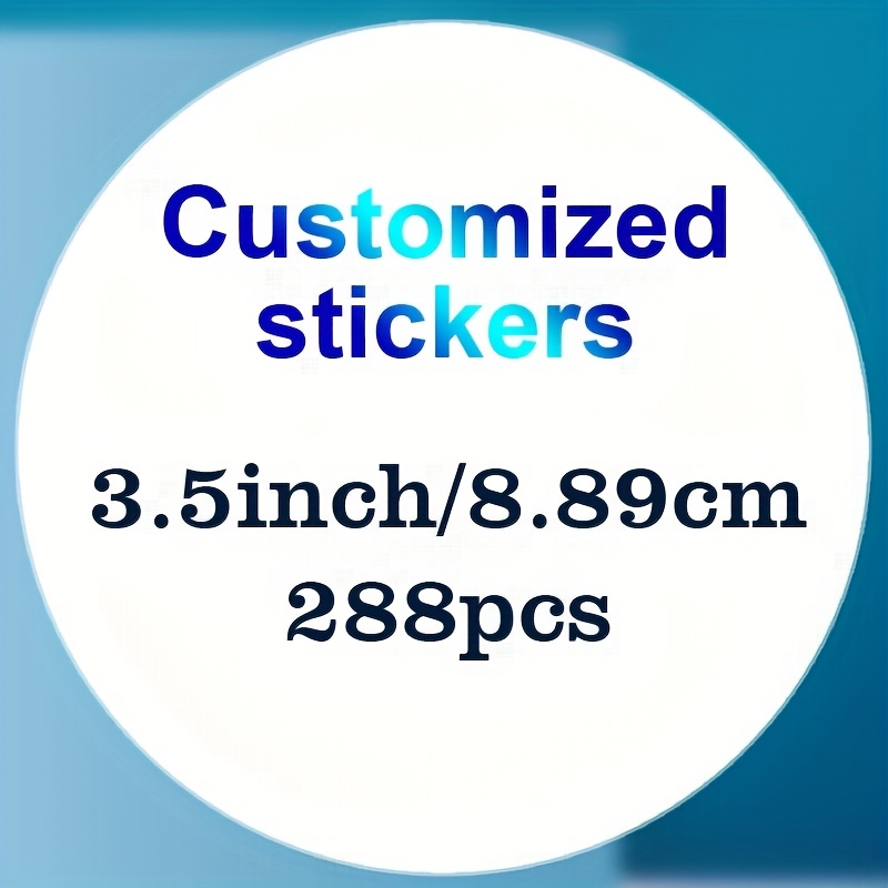 TEMU 48/96/144/288pcs 3 / 3.5 Inch Custom Business Stickers Logo Personalized Sticker Labels, With Text And Image Custom Logo Labels For Packaging,
