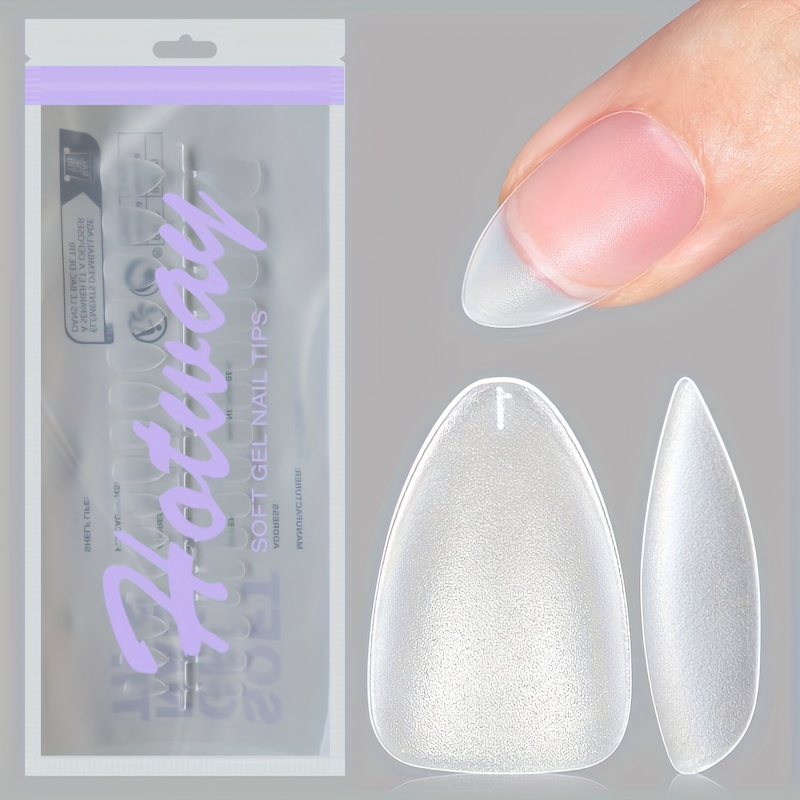 TEMU 180pcs Short Almond Shaped Full Cover Fake Nails,15 Sizes Frosted Acrylic Nail Tips,for Nail Salon Press On Nails Gel Nails Kit Nail Supplies