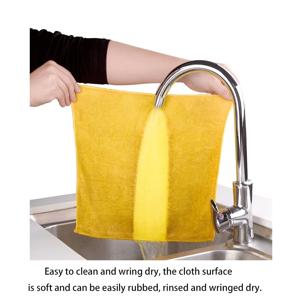 thickening microfiber cleaning cloth super absorbent multifunctional anti grease wiping rags car wash cloth household towels details 7