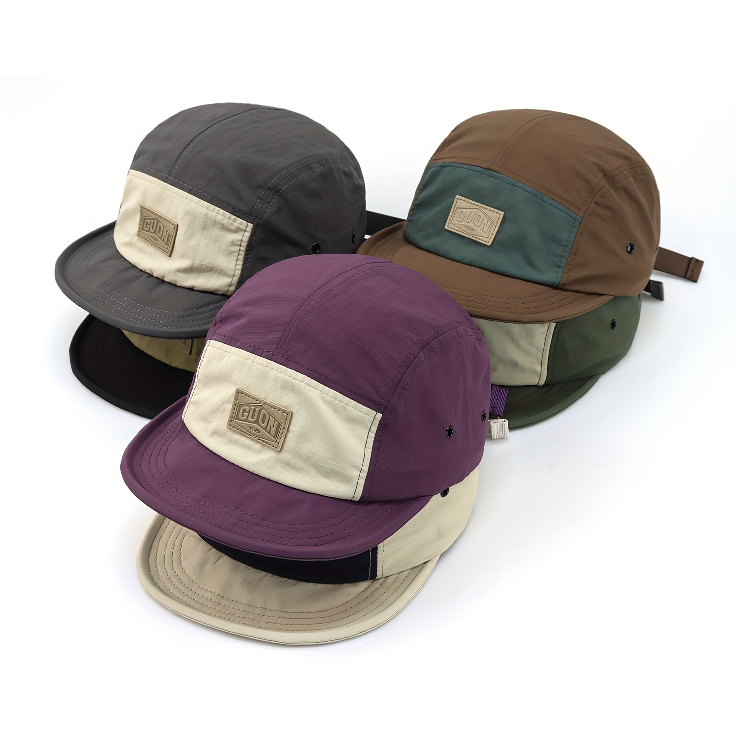 

Short Retro Five-panel Hat Color-matching Outdoor Cap Soft Baseball Cap Women's Quick-drying Fabric Hat