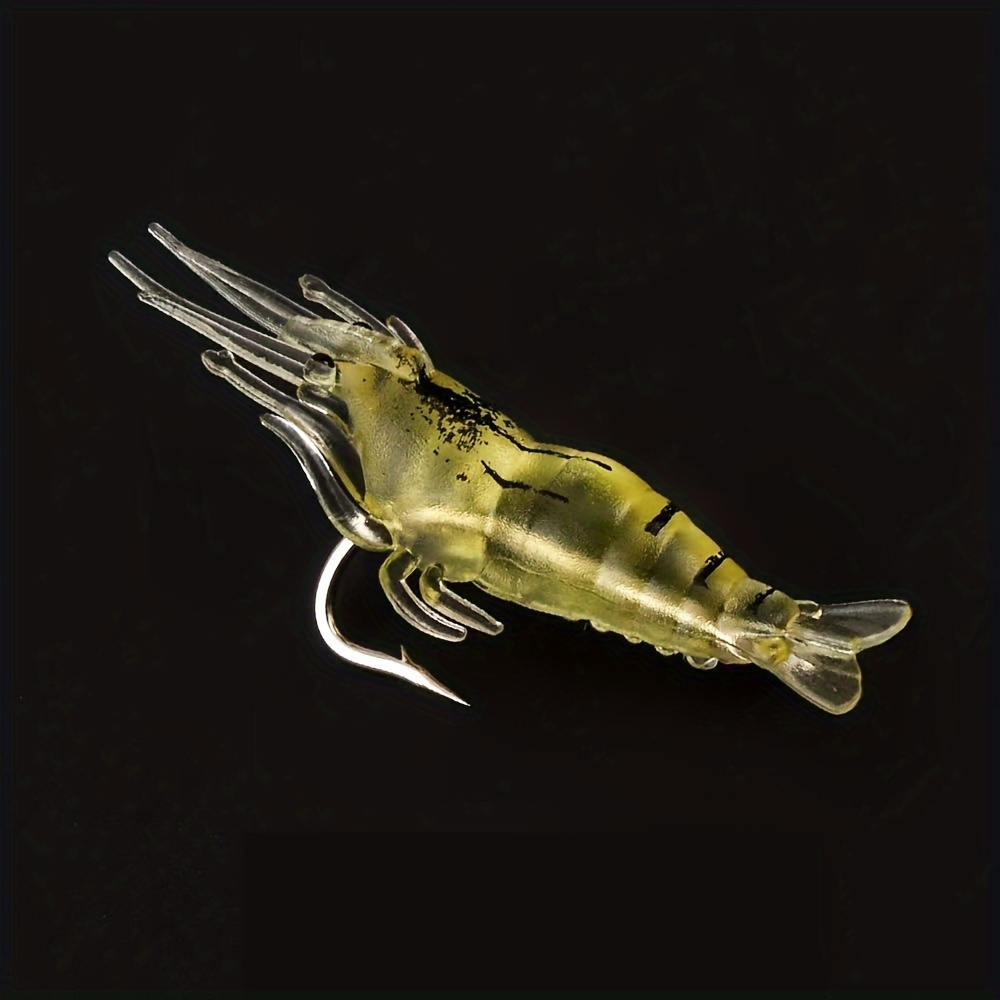 1pc Luminous Soft Shrimp Bait With Hook For Freshwater And Sea Fishing -  Realistic Bionic Design For Increased Catch Rates