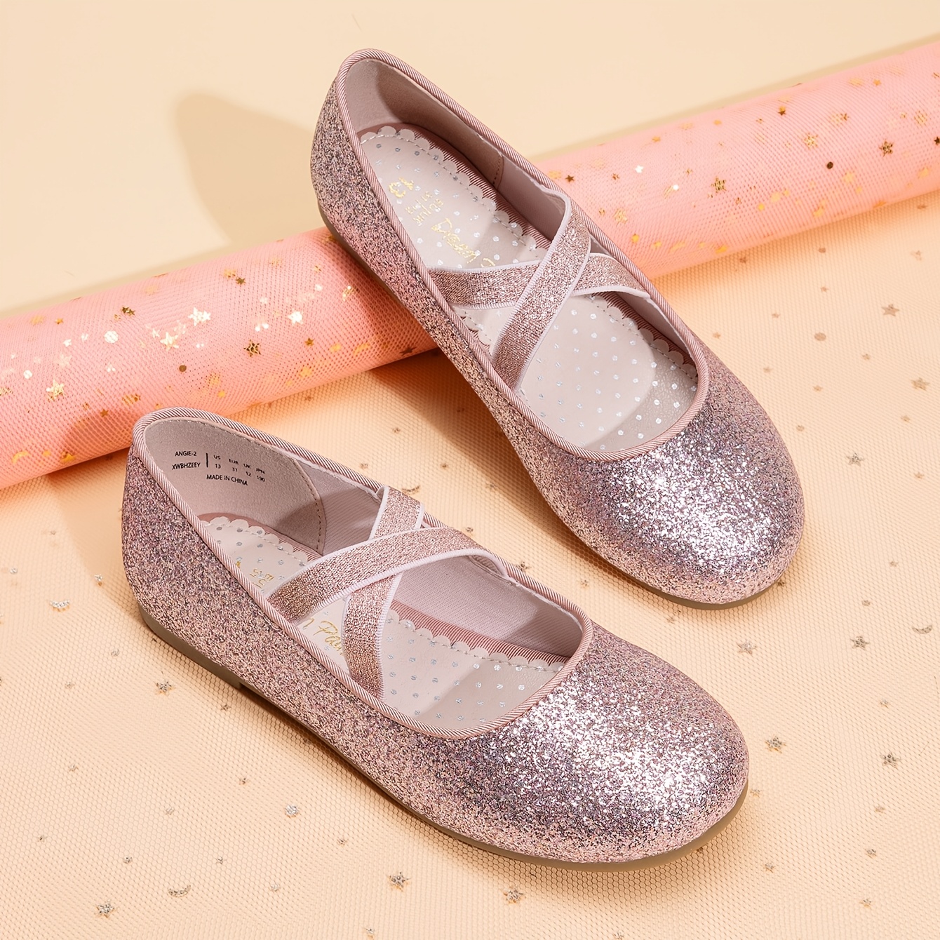 girls dress shoes flower wedding party bridesmaids shoes glitter flats for  kid toddler - kids' shoes - Temu